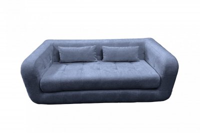 CASANOVA PARIS Arlette - Canap&eacute; Droit Tissu Chenille 3 Places - Bleu