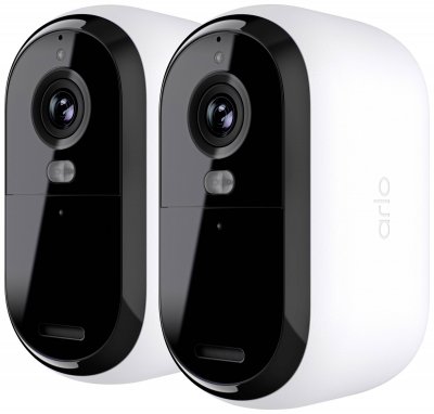 ARLO  Essential Cam&eacute;ra de s&eacute;curit&eacute; ext&eacute;rieure 2K, pack de 2 - Neuf