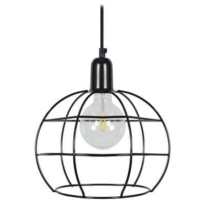 TOSEL ARMILARE - Suspension globe m&eacute;tal noir