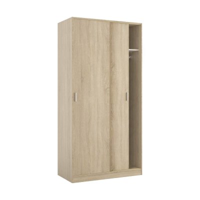 Armoire 2 portes effet bois ch&ecirc;ne