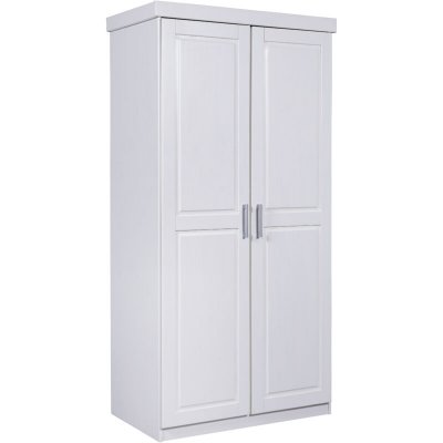Armoire 2 portes HAKON pin blanc 