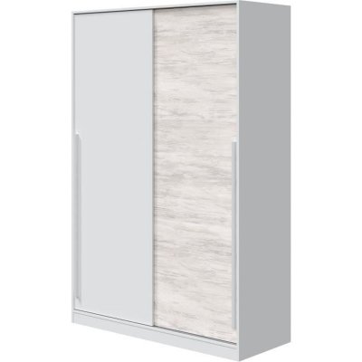 Armoire &agrave; deux portes coulissantes, couleur blanche, 120x50h200
