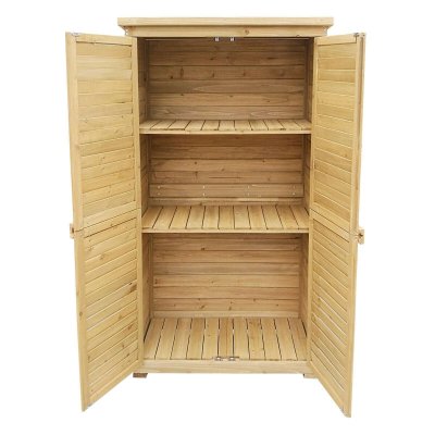 HELLOSHOP26 Armoire abri de jardin portes en lamelles 160 cm bois d epicea toit bitume