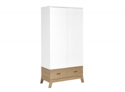 NATEO CONCEPT Armoire B&eacute;b&eacute;-Junior Provence Archipel Blanc Ch&ecirc;ne