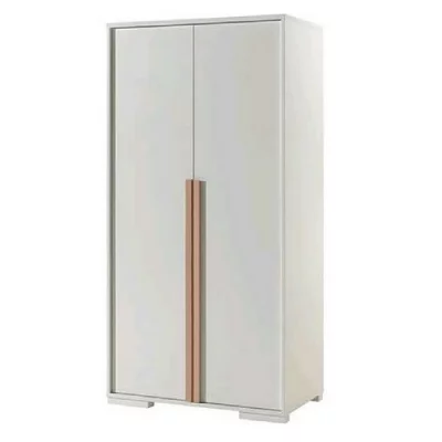 Armoire blanche London &agrave; 2 portes, r&eacute;alis&eacute;e en agglom&eacute;r&eacute;.