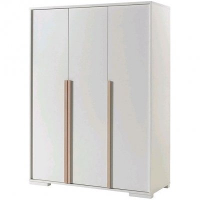 Armoire blanche London &agrave; 3 portes, r&eacute;alis&eacute;e en agglom&eacute;r&eacute;.