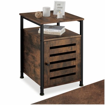 Armoire d'appoint Style industriel Bois fonc&eacute; industriel, rustique