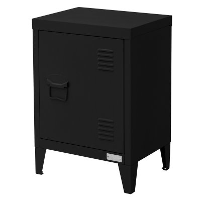 Armoire de classement noir en acier 40x30x57,5cm table de chevet stockage outils 490011980