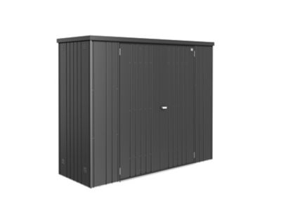 BIOHORT Armoire de jardin m&eacute;tal T230 anthracite, l.227 x H.182 x P.83 cm