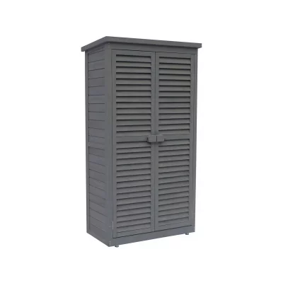 HABITAT ET JARDIN Armoire de jardin ""Space"" - 87 x 46.5 x 160 cm - Anthracite