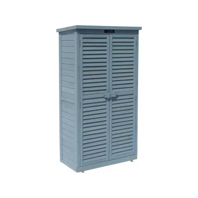 Armoire de jardin ""Space"" - 87 x 46.5 x 160 cm - Bleu ciel