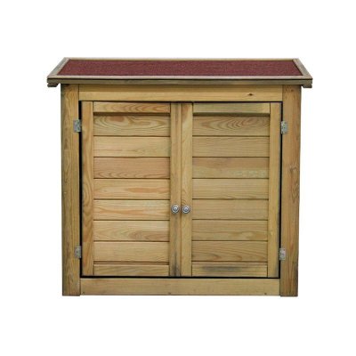 CEMONJARDIN Armoire de rangement en bois Lisboa petit mod&egrave;le