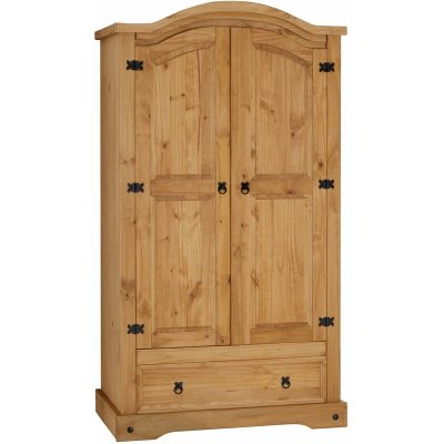Armoire en pin SALSA style mexicain, avec 2 portes et 1 tiroir 
