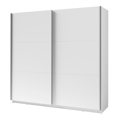 Armoire, garde robe 200 cm 2 portes coulissantes - blanc - Collection ARSALA 