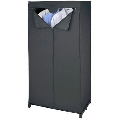 Armoire-penderie deep black - film plastique, 75 x 150 x 50 cm - noir