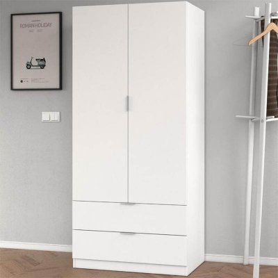 Armoire penderie FANNY L81 x H180cm - Blanc 
