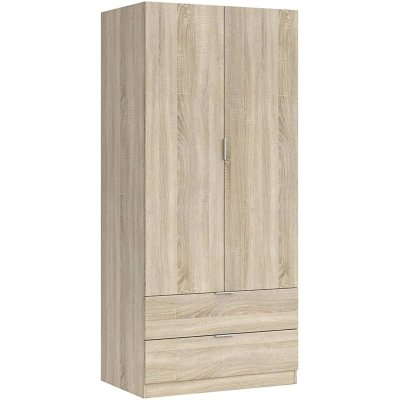 Armoire penderie FANNY L81 x H180cm -  Bois clair 