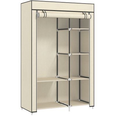 Armoire Penderie Multi-rangement - 6 &Eacute;tag&egrave;res, 1 Barre - Non Tiss&eacute;