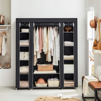 Armoire penderie toile noir