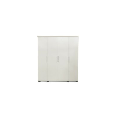 Armoire - PRICE FACTORY - TOM - 4 portes - penderie int&eacute;gr&eacute;e - blanc