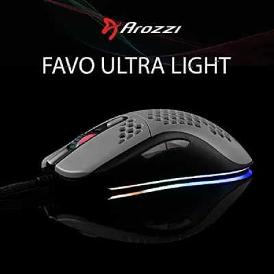 AROZZI  Favo - Souris - optique - 7 boutons - filaire - USB - gris 