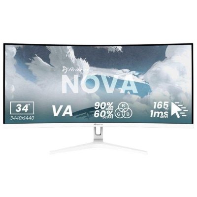 AROZZI  Nova Curved 34"" VA, 165Hz - Blanc