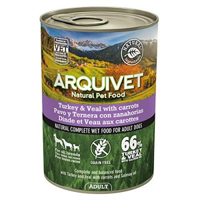 ARQUIVET  dinde et veau aux carottes et huile de saumon 400gr