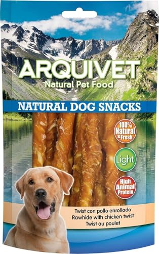 ARQUIVET  Rawhidde Chicken Twist 13 Cm Dog Snack Dor&eacute; 100 g