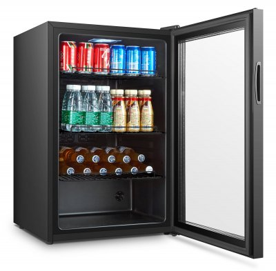 COMBISTEEL Arri&egrave;re Bar R&eacute;frig&eacute;r&eacute; Vitr&eacute; Noir - 115 Litres  - 