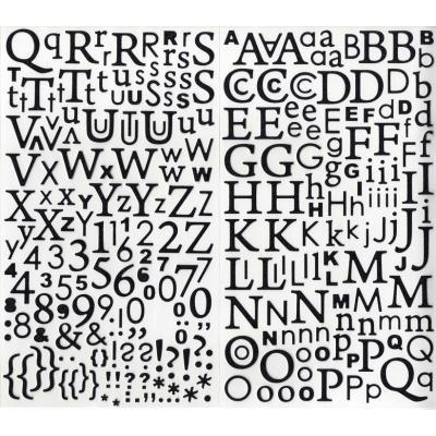 ARTEMIO  11004045 Alphabet Autocollant Paillettes Noir