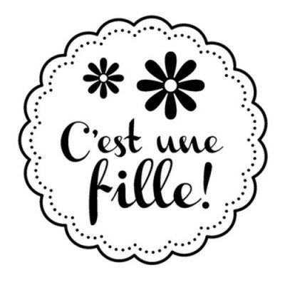 ARTEMIO  C'est Une Fille Tampon, Bois, Noir, 3,5 x 3,5 x 3,5 cm 10004183