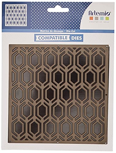 ARTEMIO  Dies Matrice de d&eacute;coupe Blue Ethnic hexagones 15x15 cm