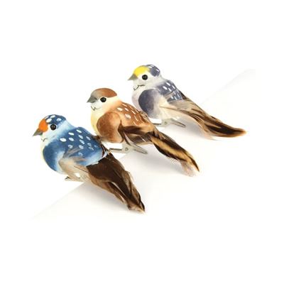 GENERIQUE Artemio Lot de 3 Oiseaux sur Pince Multicolore 10 x 4,5 x 4&nbsp;cm