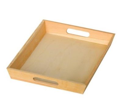 ARTEMIO  Plateau Rectangle, Bois, Beige, 25 x 35 x 4,5 cm VIPB2535