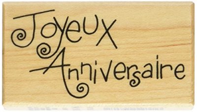 GENERIQUE Artemio Tampon Bois Joyeux Anniversaire - Artemio