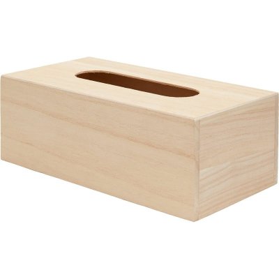 ARTEMIO  VIMOU Bo&icirc;te &agrave; Mouchoirs avec Fond, Bois, Beige, 25 x 13 x 9 cm