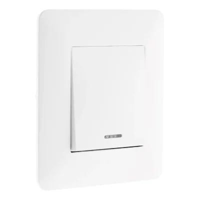 ARTEZO  Interrupteur poussoir &agrave; voyant  10 A blanc
