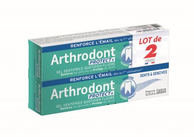 ARTHRODONT  Protect+ - Gel dentifrice quotidien fluor&eacute; 2 tubes x 75ml