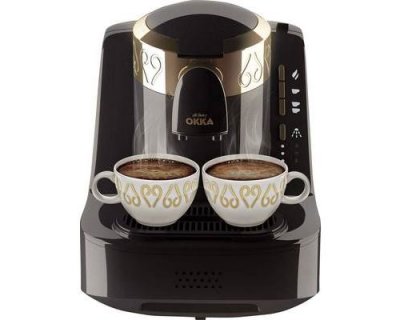 ARZUM  Okka Machine &agrave; expresso moka noir, cuivre 
