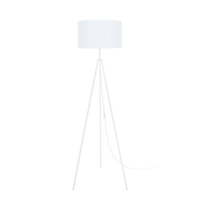 TOSEL ASGARD - Lampadaire tr&eacute;pied m&eacute;tal blanc