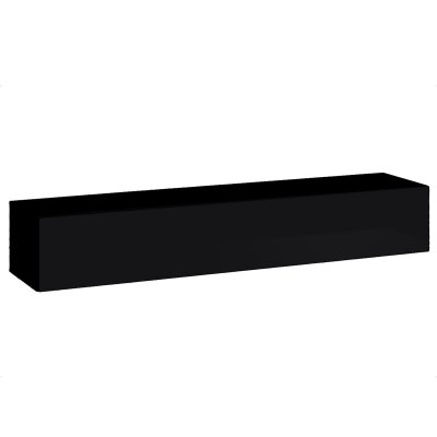PARIS PRIX ASM Vitrine allong&eacute;e - Noir - L 180 cm x P 40 cm X H 30 cm