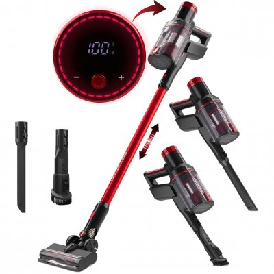 PROFICARE Aspirateur balai et &agrave; main 2en1 rouge  PC-BS3114-rouge 