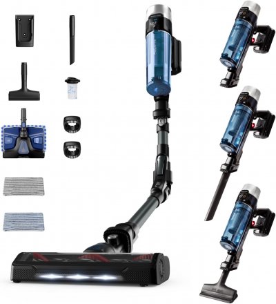ROWENTA Aspirateur balai sans fil 4-en-1 avec t&ecirc;te Aqua - Neuf