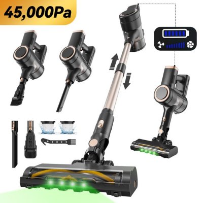 LAMZIEN Aspirateur Balai Sans Fil -  - 40000PA - 45min Autonomie - Filtration HEPA - 3 Modes 