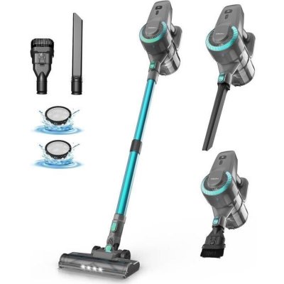  Aspirateur Balai sans Fil N300, 25KPa & 2 Vitesses 175W, Aspirateur L&eacute;ger 6 en 1 sans Sac