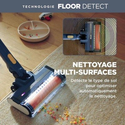 SHARK Aspirateur balai sans fil  IY143HEU FloorDetect HEPA 40 min Turbo Roller LED Noir - Neuf