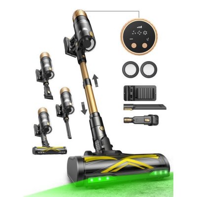 ULTENIC Aspirateur Balai U11 Pro - 26KPa - Autonomie 50min - Magniable et Silencieux - Gris