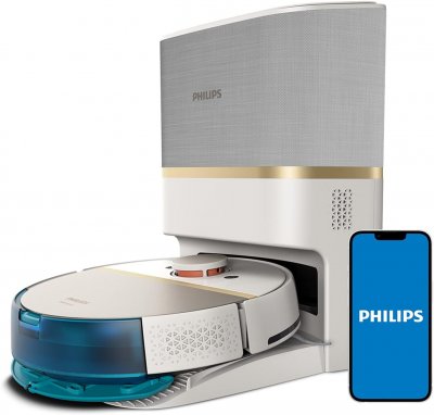 PHILIPS Aspirateur robot laveur 5000 Pa autonomie 180 min blanc 