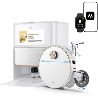 MOVA Aspirateur Robot Laveur  V70 Ultra Complete Blanc