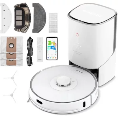 SENCOR Aspirateur Robot Laveur - SRV 9385WH - 4000 Pa - 200 min - 70 db - Blanc